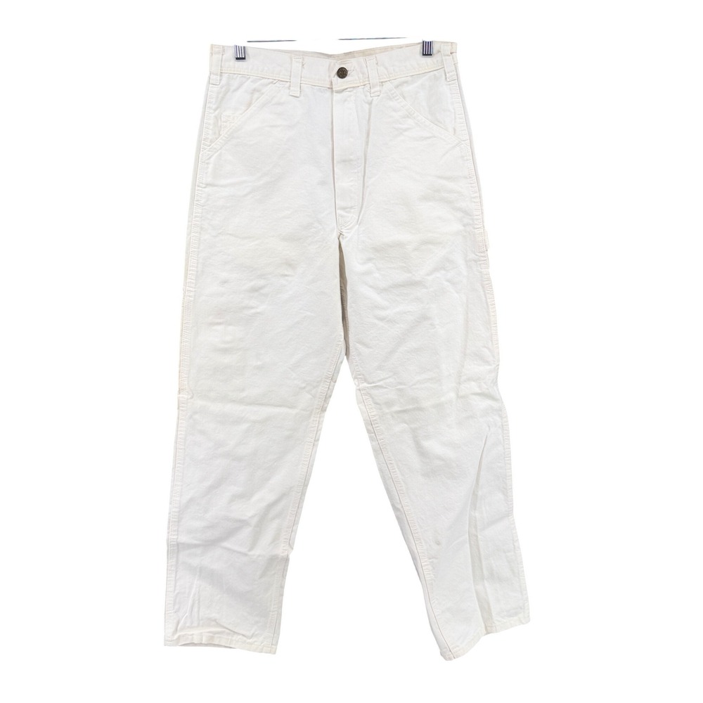 Stan Ray Painter Pants Mens 30x32 White Utility Carpenter Workwear Made in USA
